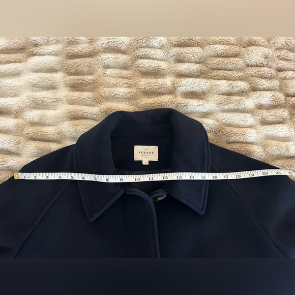 Sezane Clyde coat in Navy wool, Size 38 - Picture 4 of 7